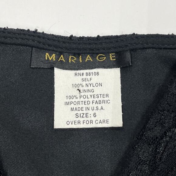 Vintage Mariage Lace Hi Low Maxi Dress Size 6 Black Lace Bohemian Whimsigoth - Picture 3 of 15